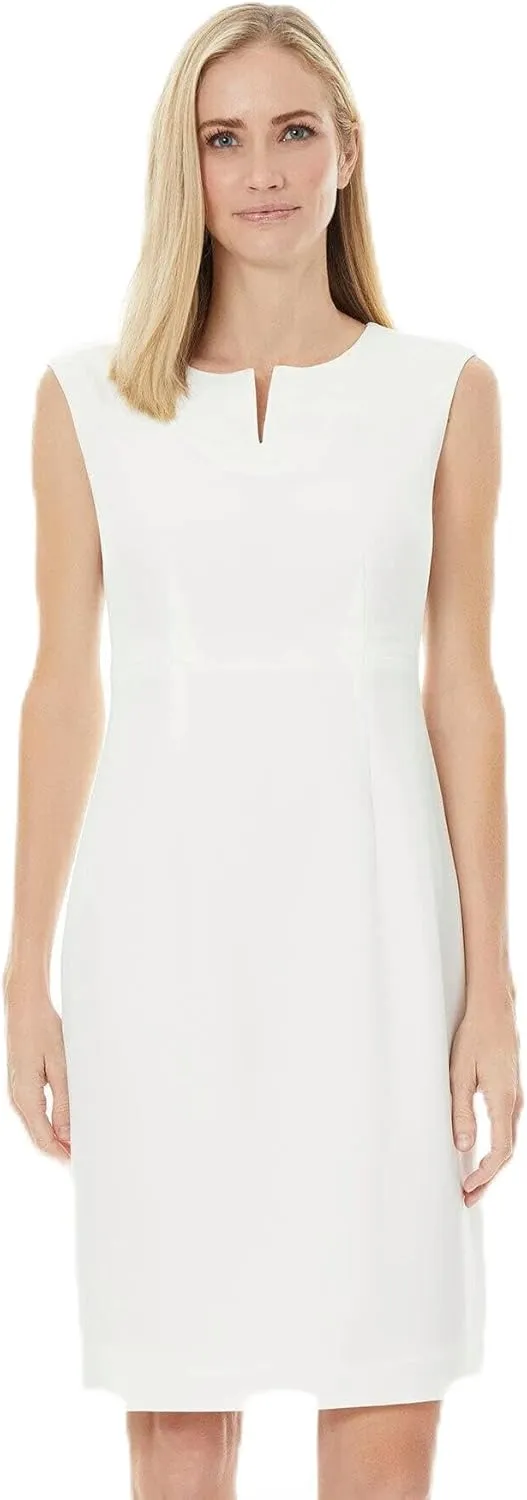 Kasper Women's Sleevless Sheath Dress with Notch Neckline