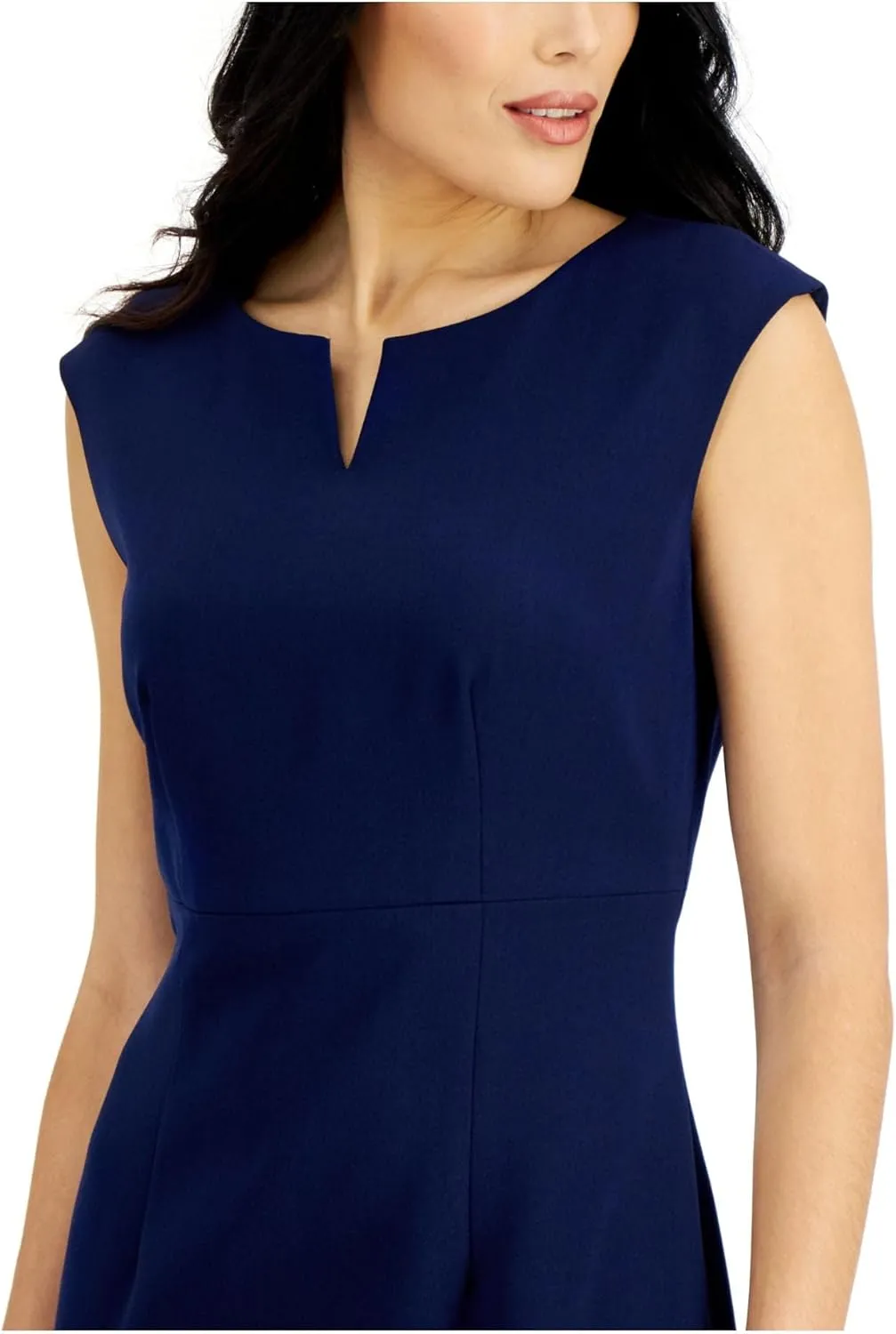 Kasper Women's Sleevless Sheath Dress with Notch Neckline