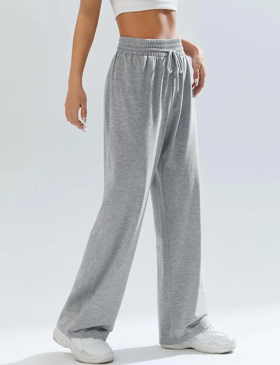 Kiench Teens Girls' Straight Leg Sweatpants High Waisted Baggy Joggers Drawstring