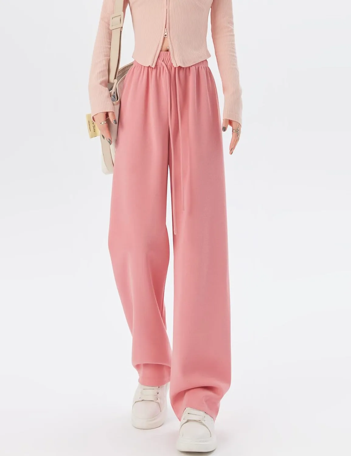 Kiench Teens Girls' Straight Leg Sweatpants High Waisted Baggy Joggers Drawstring