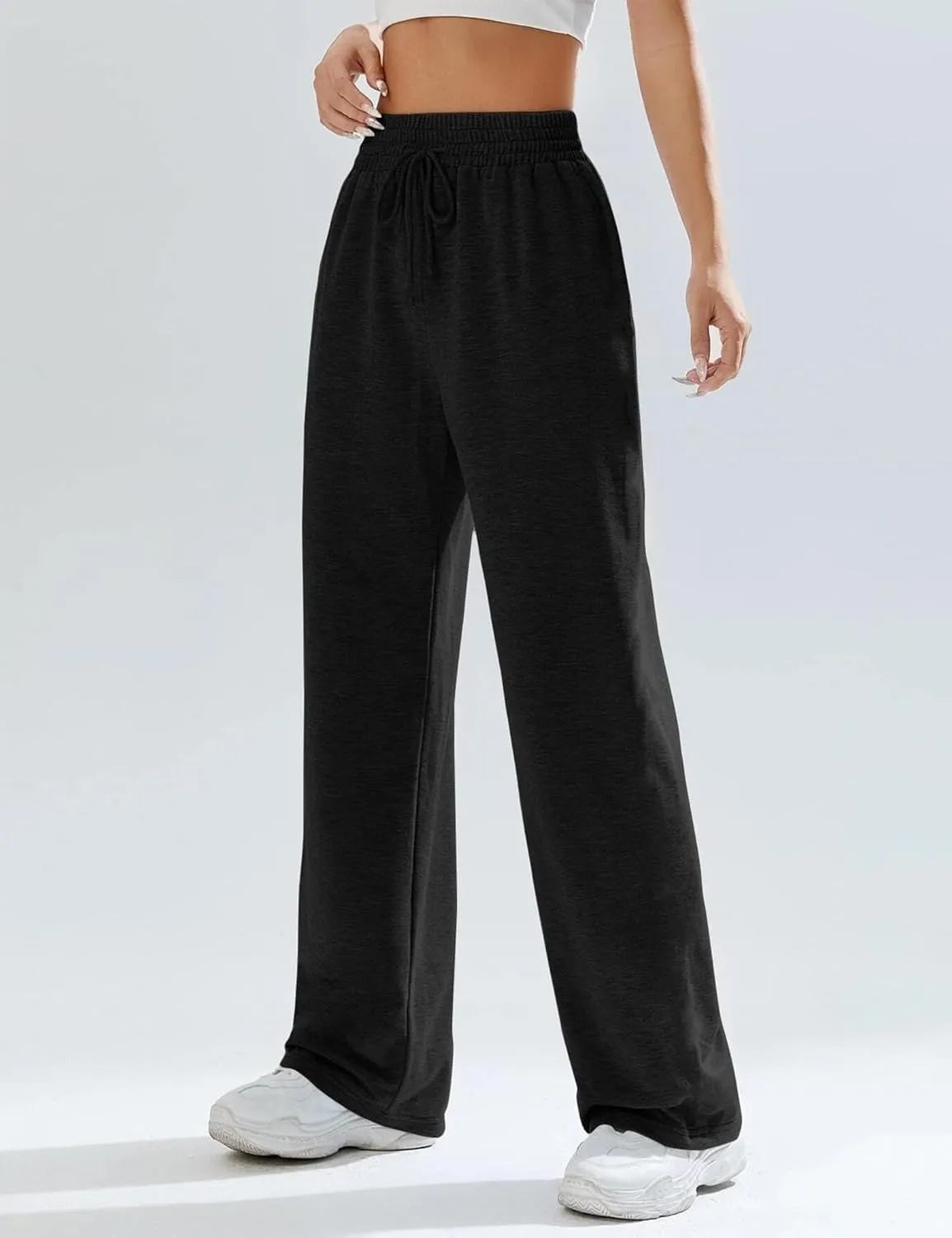 Kiench Teens Girls' Straight Leg Sweatpants High Waisted Baggy Joggers Drawstring