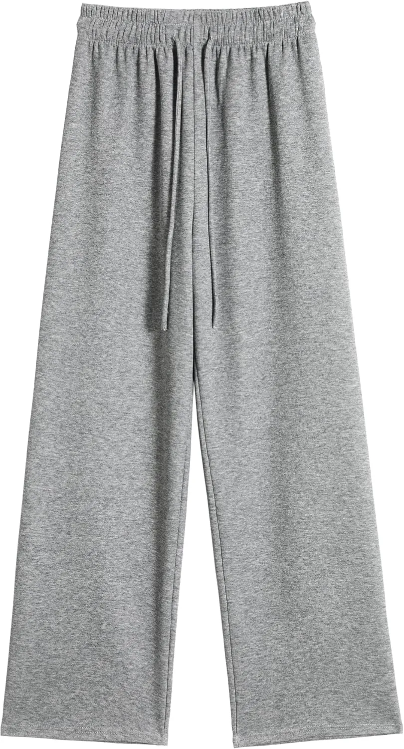 Kiench Teens Girls' Straight Leg Sweatpants High Waisted Baggy Joggers Drawstring