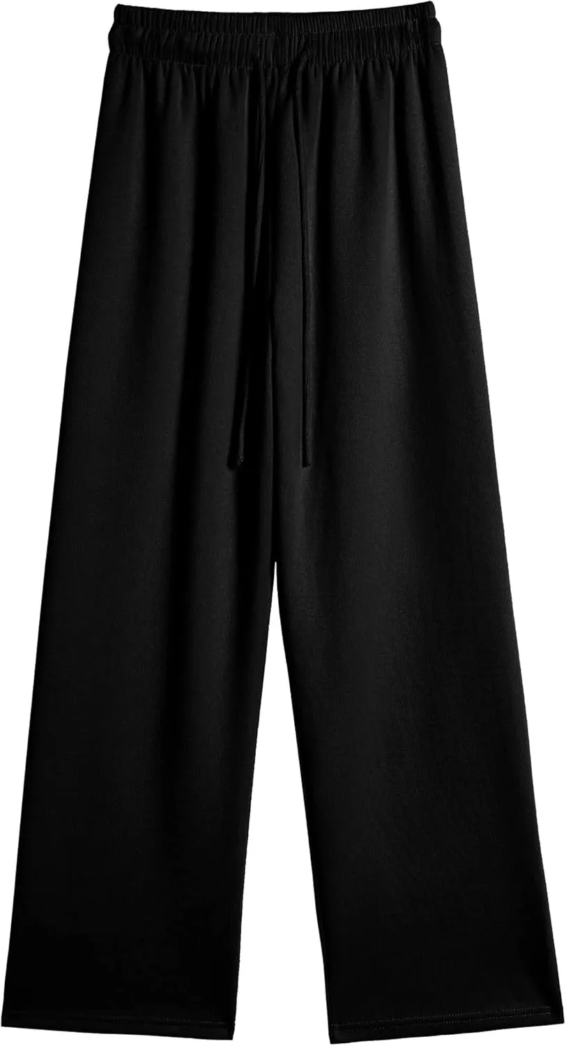 Kiench Teens Girls' Straight Leg Sweatpants High Waisted Baggy Joggers Drawstring
