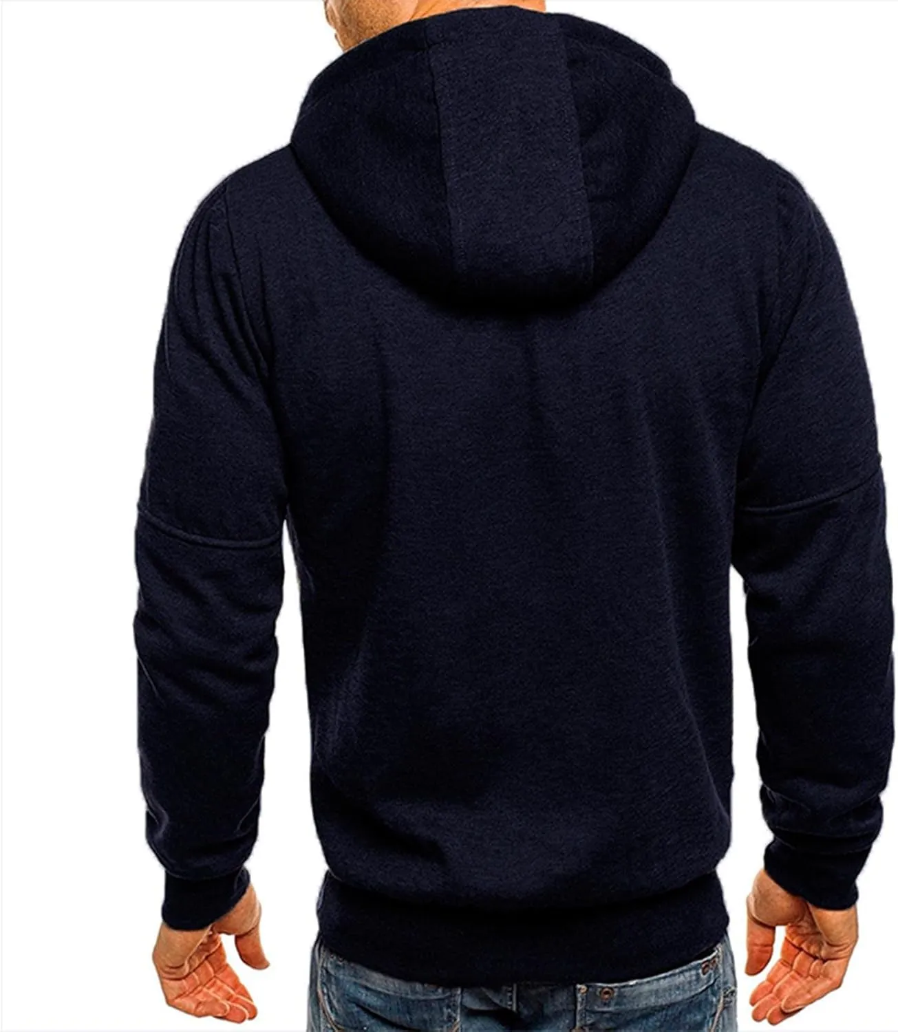 LCMTWX Men Hoodies Casual Hoodies for Men Solid Hooded Sweater Top Heavyweight Fleece Hoodie Cotton Sweatshirt for Men