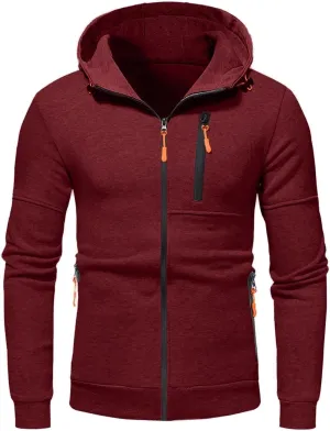 LCMTWX Mens Hoodies And Winter Fashion Coat Jackets Casual Stitching Hooded Zipper Sweater Pullover Hooded Sweatshirt for