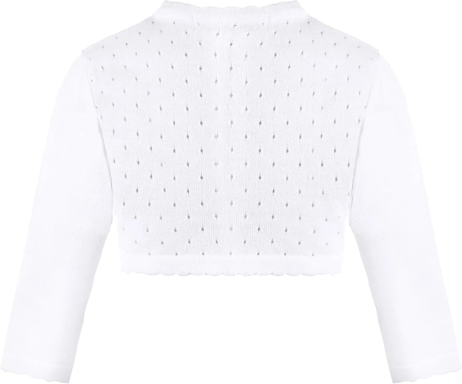 Lilax Little Girls' Knit Long Sleeve One Button Closure Bolero Shrug