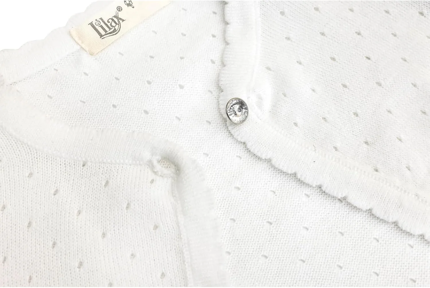 Lilax Little Girls' Knit Long Sleeve One Button Closure Bolero Shrug