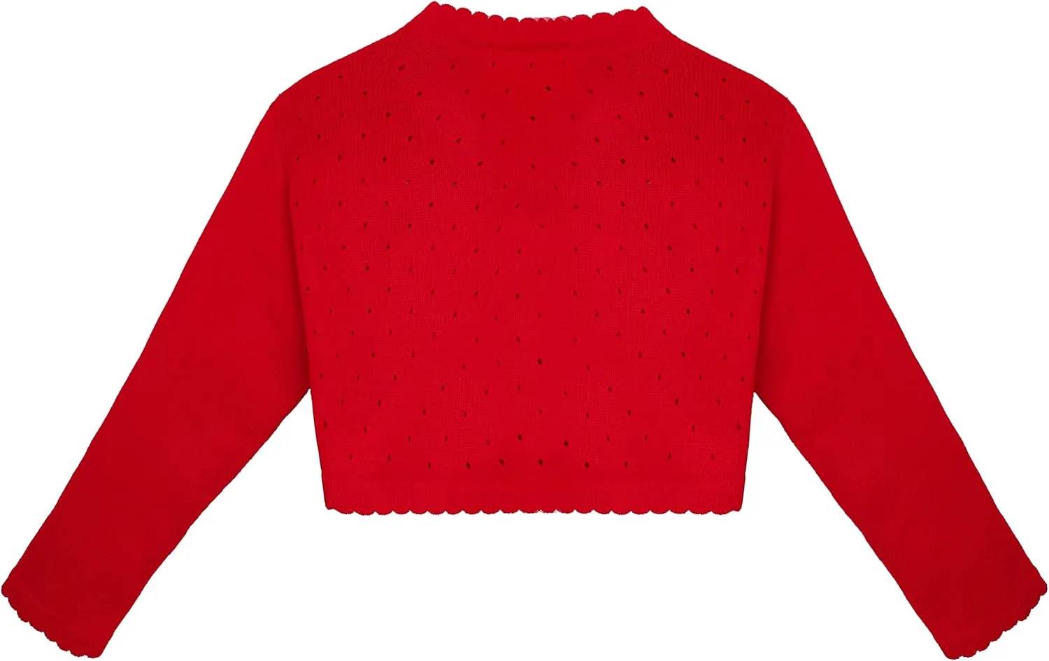 Lilax Little Girls' Knit Long Sleeve One Button Closure Bolero Shrug