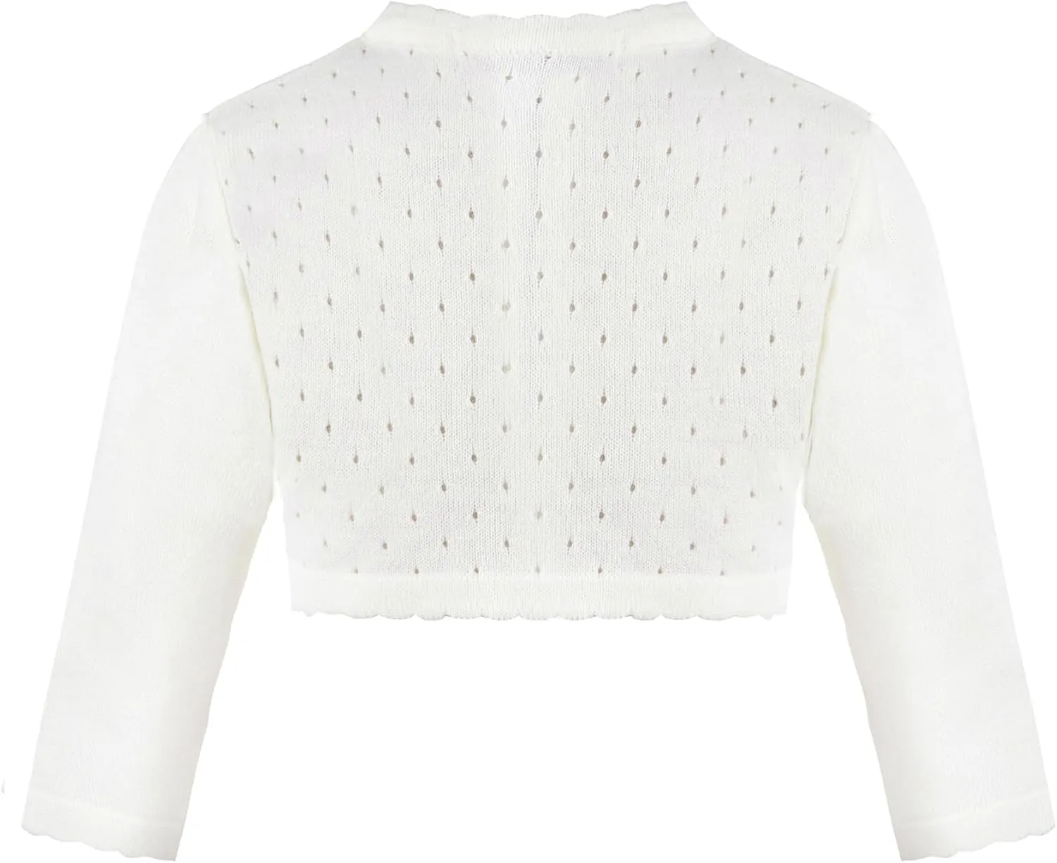 Lilax Little Girls' Knit Long Sleeve One Button Closure Bolero Shrug