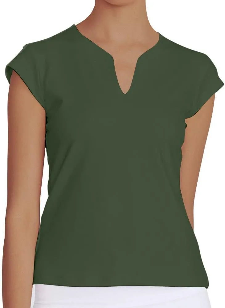 Meja Women Tennis Shirt Short Sleeve,V Neck Golf T Shirt Quick Dry Running Shirts Activewear