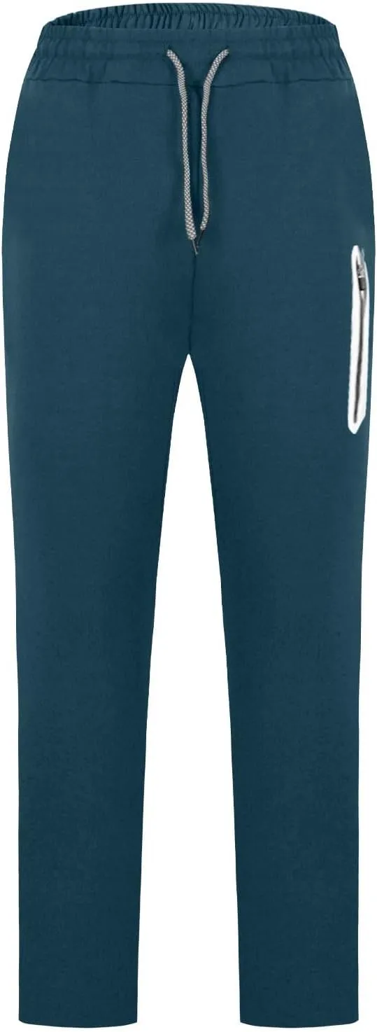 Men Jogger Pants Gym Slim Fit Elastic Waist Drawstring Sweatpants with Pocket Athletic Pants for Training Running