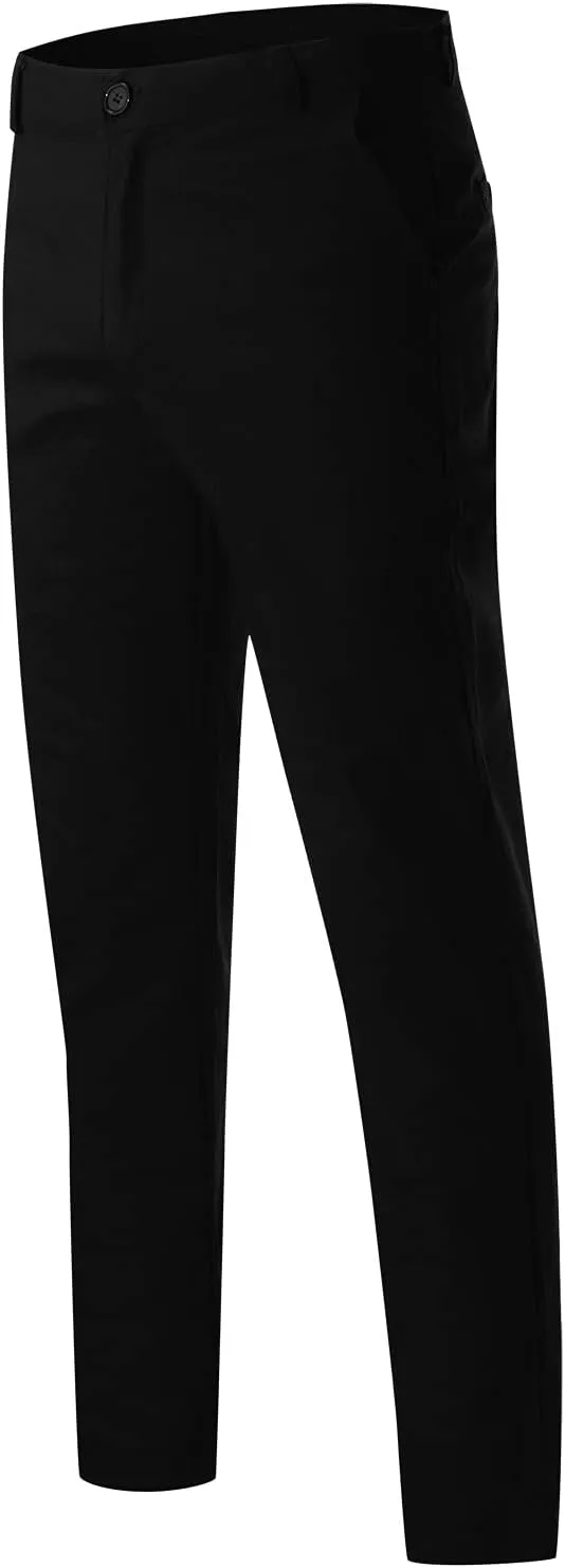 Men Mens Chino Pants Casual Stretch Waist Regular Fit Tactical Tapered Workout Trousers with Pockets Sweatpants for Mens