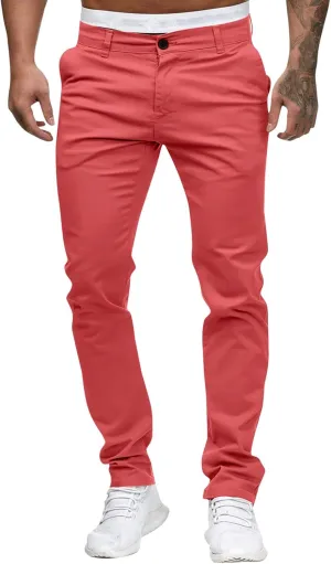 Men Mens Chino Pants Casual Stretch Waist Regular Fit Tactical Tapered Workout Trousers with Pockets Sweatpants for Mens
