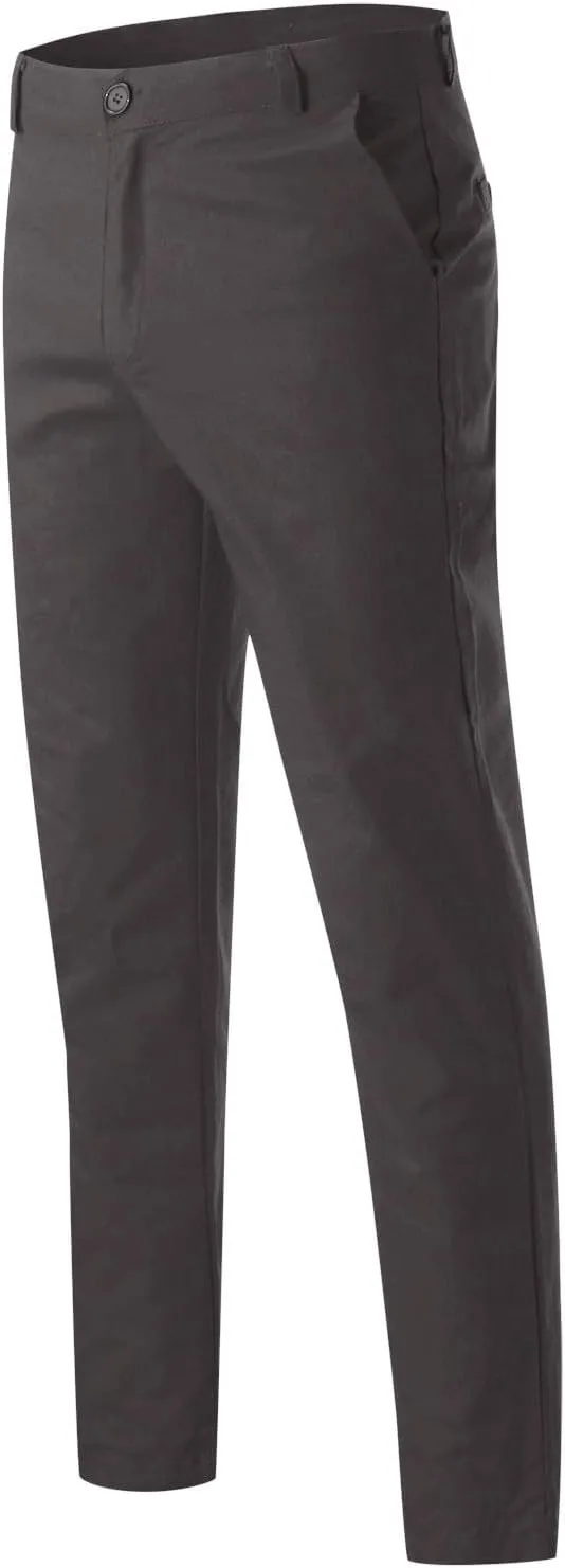 Men Mens Chino Pants Casual Stretch Waist Regular Fit Tactical Tapered Workout Trousers with Pockets Sweatpants for Mens