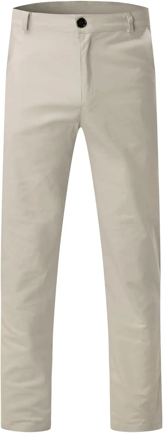 Men Mens Chino Pants Casual Stretch Waist Regular Fit Tactical Tapered Workout Trousers with Pockets Sweatpants for Mens