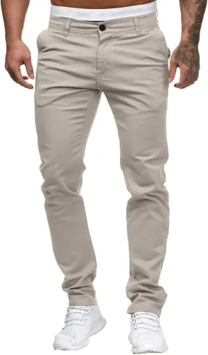 Men Mens Chino Pants Casual Stretch Waist Regular Fit Tactical Tapered Workout Trousers with Pockets Sweatpants for Mens