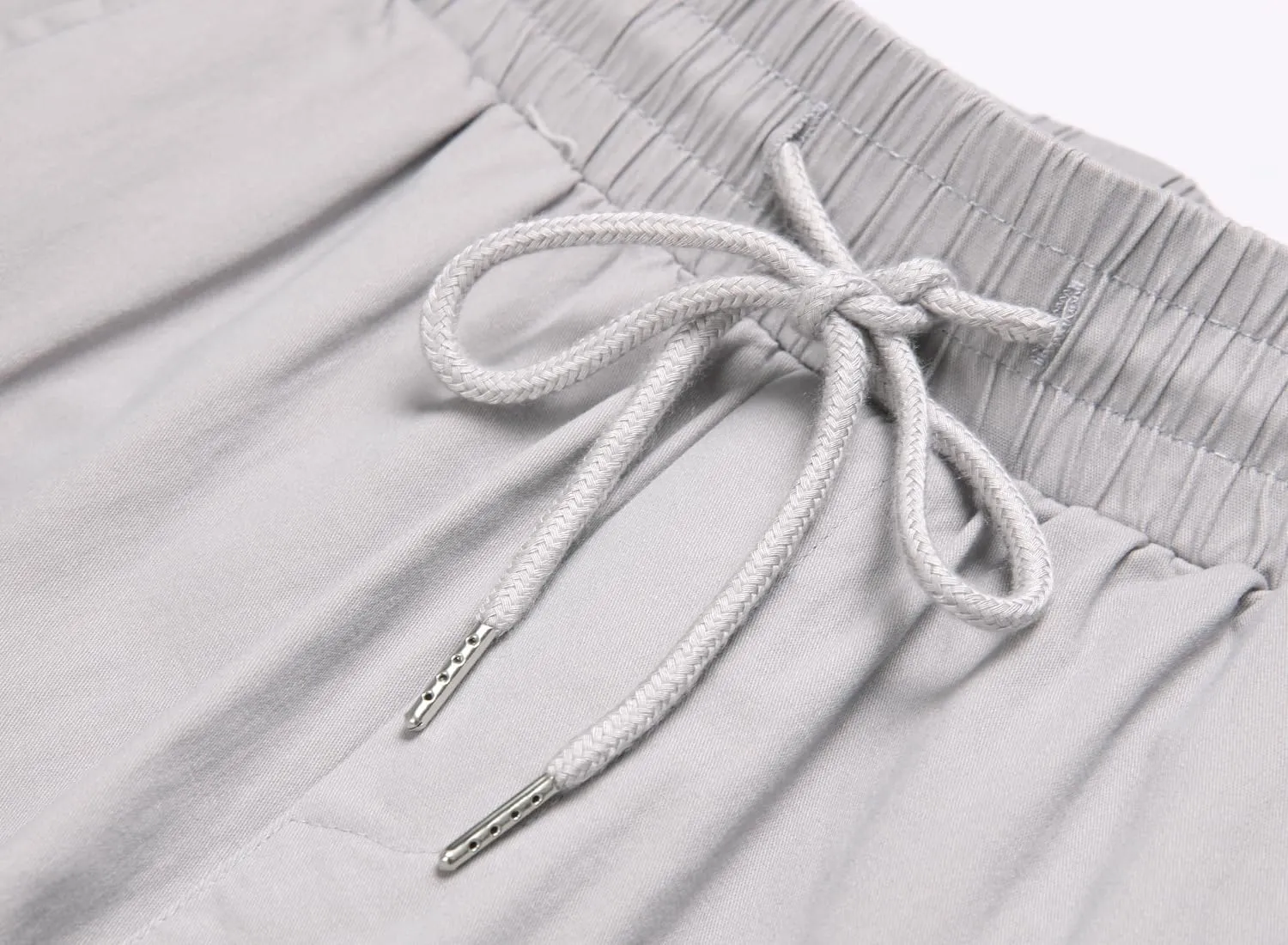 Mens Casual Cargo Joggers Pants Elastic Waist Slim Fit Stretch Chino Work Pants Twill Track Sweatpants Trousers