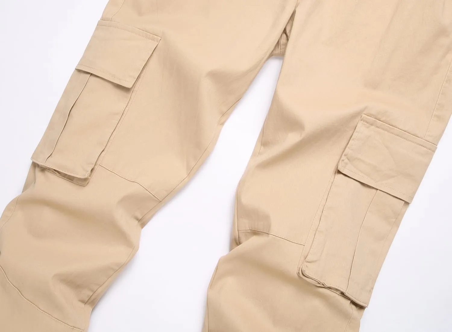 Mens Casual Cargo Joggers Pants Elastic Waist Slim Fit Stretch Chino Work Pants Twill Track Sweatpants Trousers