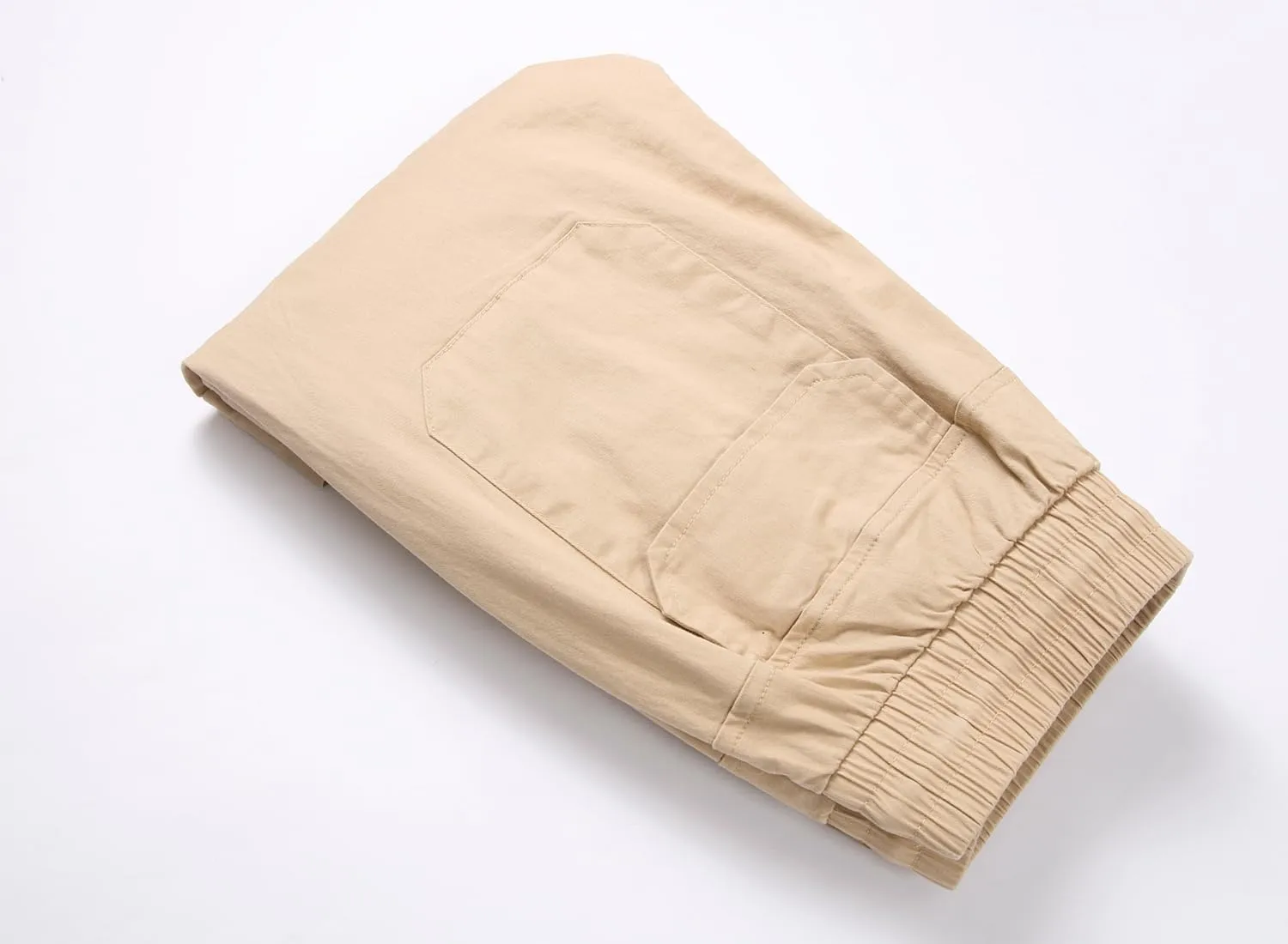 Mens Casual Cargo Joggers Pants Elastic Waist Slim Fit Stretch Chino Work Pants Twill Track Sweatpants Trousers
