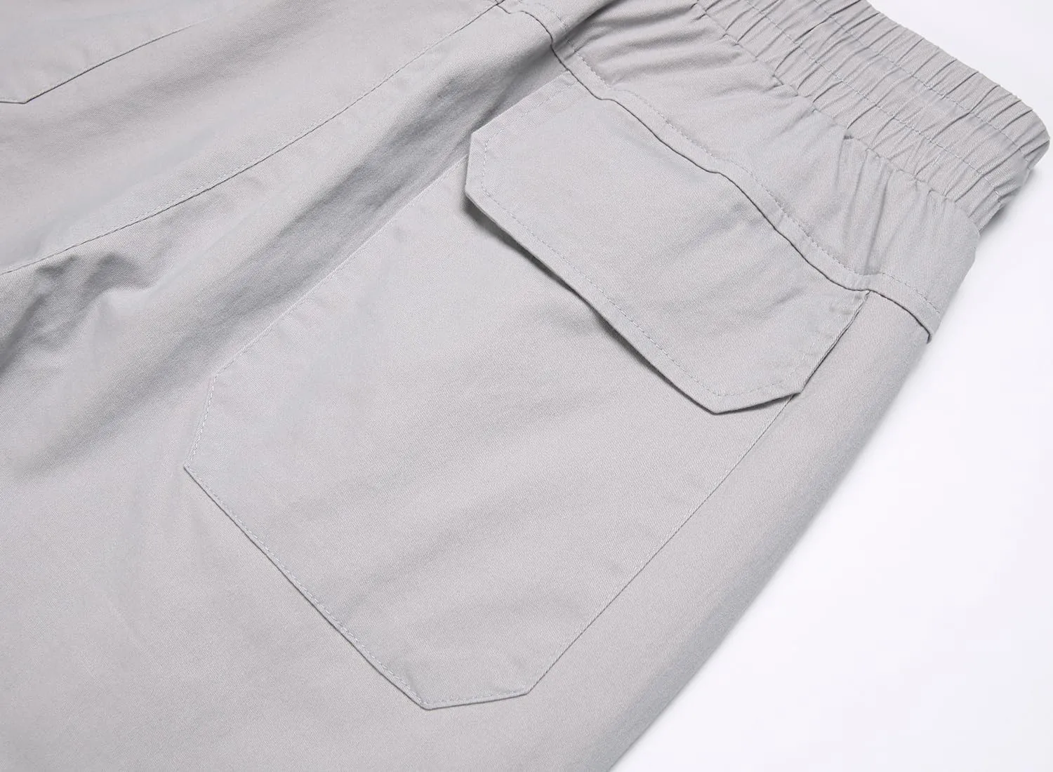 Mens Casual Cargo Joggers Pants Elastic Waist Slim Fit Stretch Chino Work Pants Twill Track Sweatpants Trousers