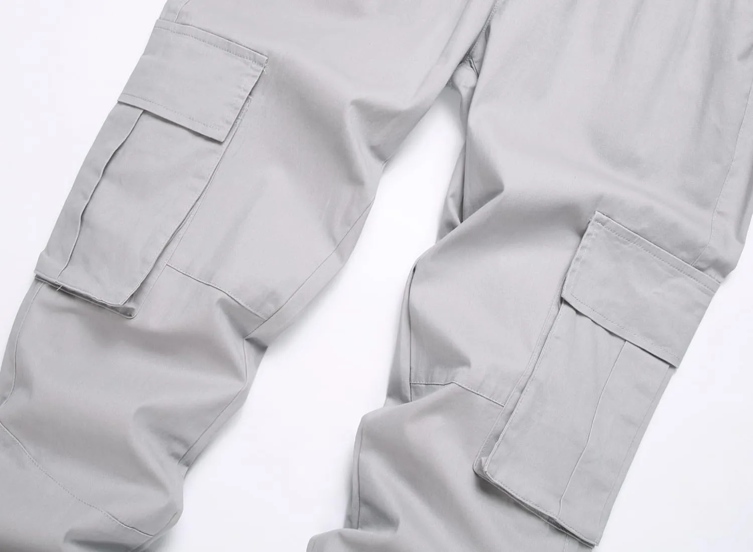 Mens Casual Cargo Joggers Pants Elastic Waist Slim Fit Stretch Chino Work Pants Twill Track Sweatpants Trousers