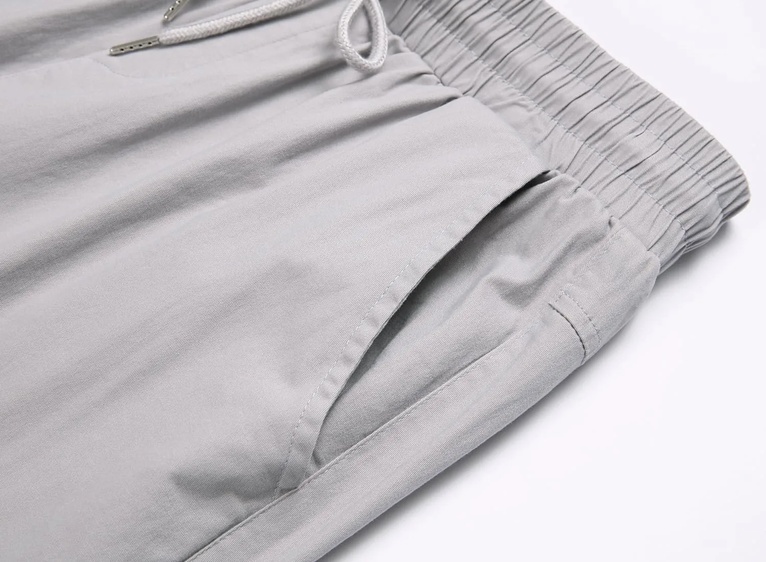 Mens Casual Cargo Joggers Pants Elastic Waist Slim Fit Stretch Chino Work Pants Twill Track Sweatpants Trousers