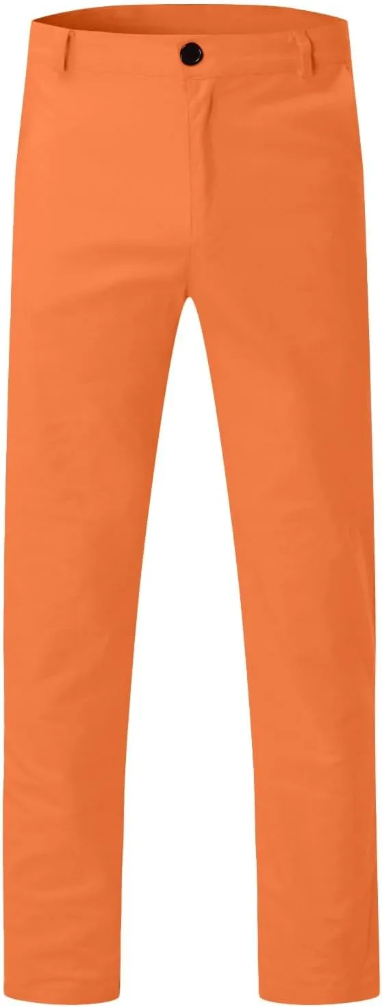 Men's Chino Pants Casual Stretch Waist Tapered Trousers with Pockets Loose Fit Joggers Pockets Tapered Sweatpants