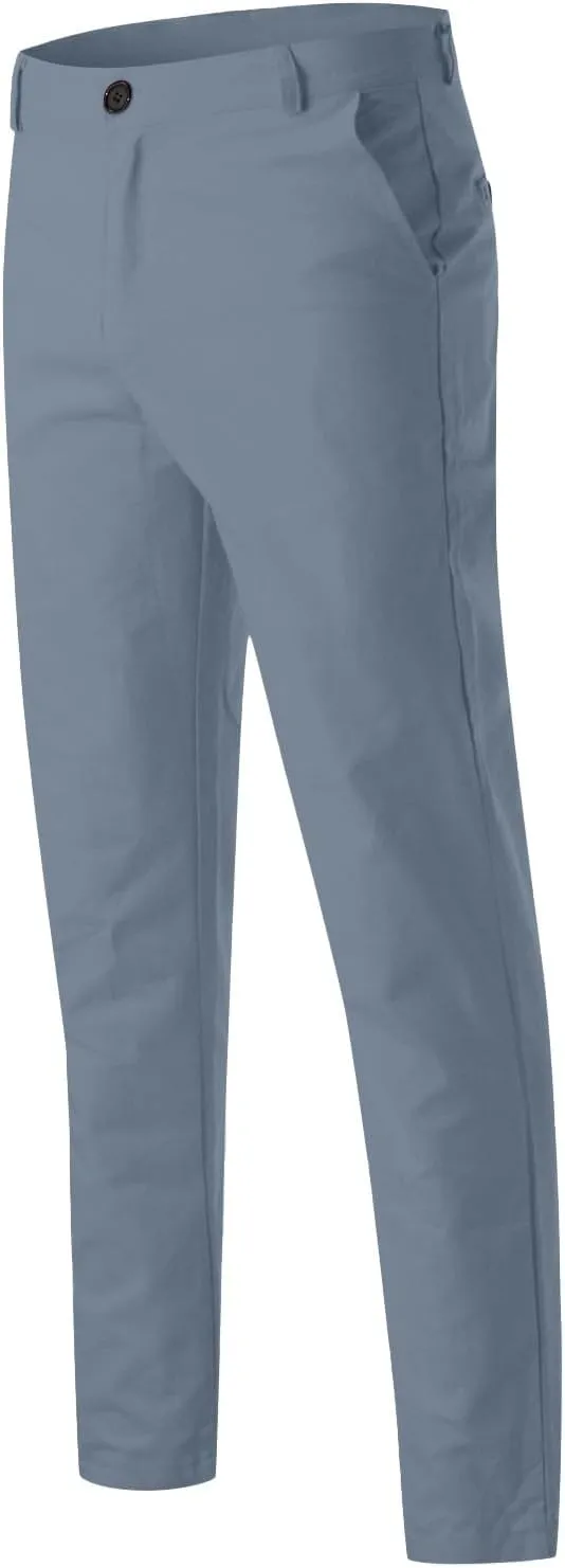 Men's Chino Pants Casual Stretch Waist Tapered Trousers with Pockets Loose Fit Joggers Pockets Tapered Sweatpants