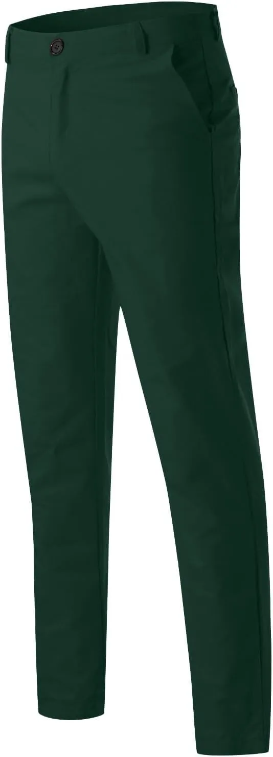 Men's Chino Pants Casual Stretch Waist Tapered Trousers with Pockets Loose Fit Joggers Pockets Tapered Sweatpants