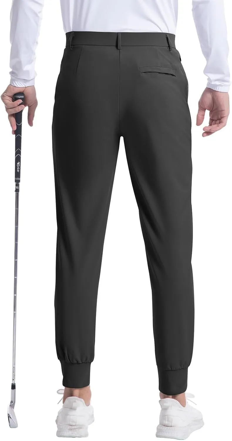 Men's Classic-Fit Casual Stretch Chino Pant Extreme Motion Flat Front Regular Straight Pant Tapered Golf Pants Trouser