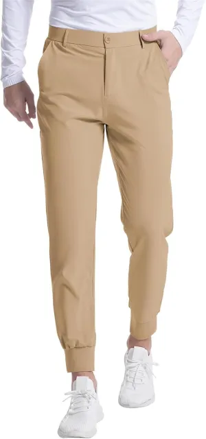 Men's Classic-Fit Casual Stretch Chino Pant Extreme Motion Flat Front Regular Straight Pant Tapered Golf Pants Trouser