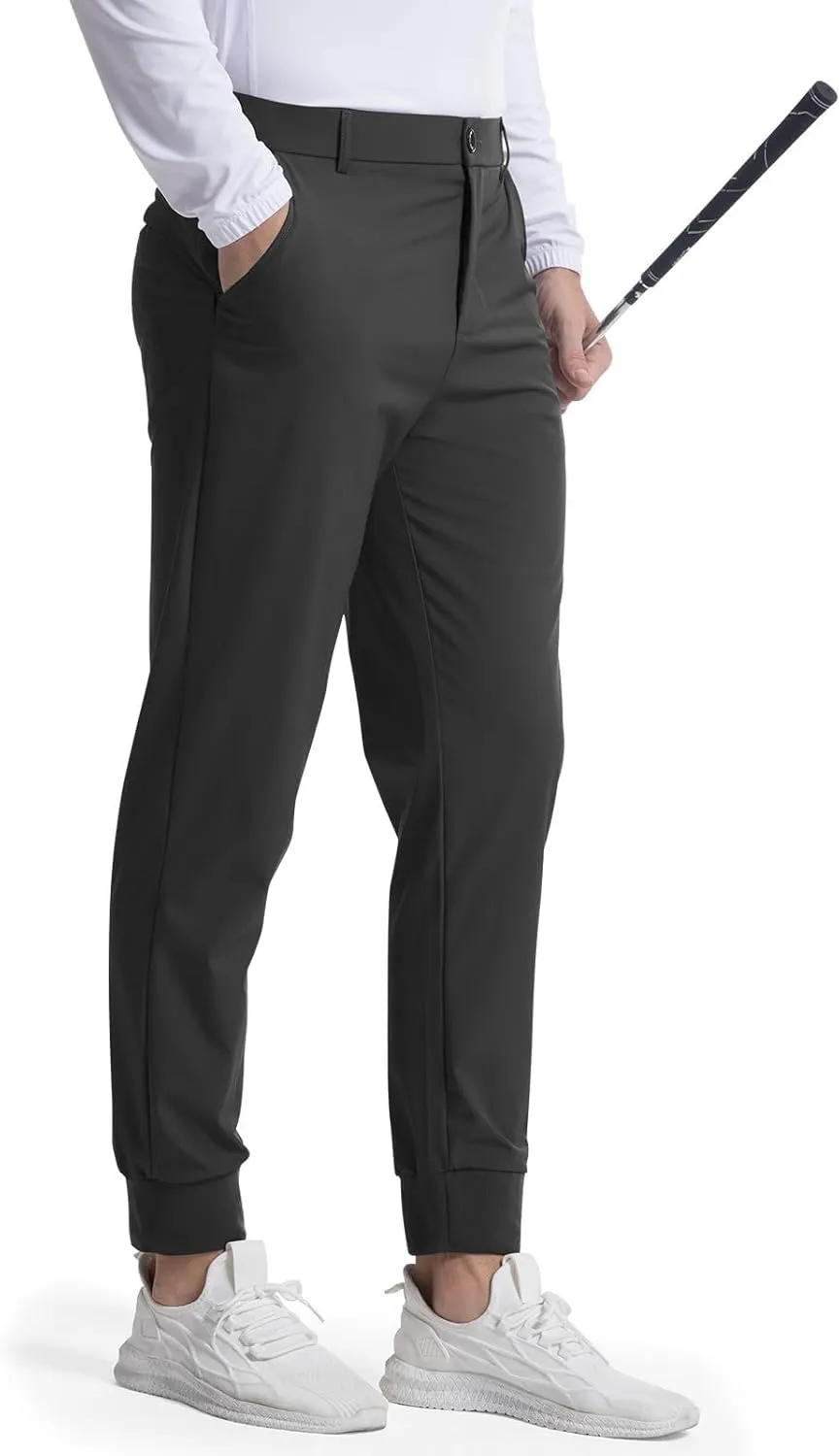 Men's Classic-Fit Casual Stretch Chino Pant Extreme Motion Flat Front Regular Straight Pant Tapered Golf Pants Trouser