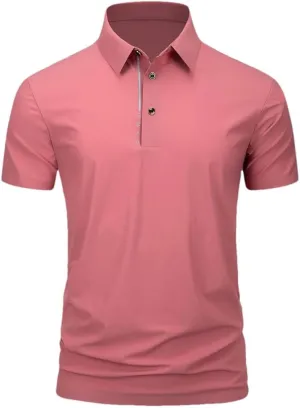 Men's Golf T-Shirt Short Sleeve Shirt Quick Dry Breathable Polo Shirts for Men Golf Shirts