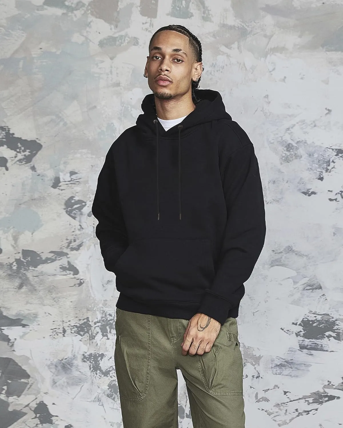 Mens Hoodie Heavyweight Fleece Hoodie Sweatshirt for Men Oversized Pullover Hoodie with Pocket Causal Sportswear