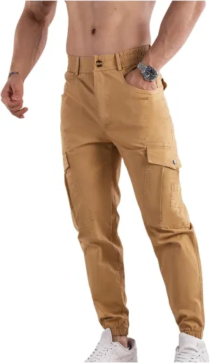 Men's Joggers Casual Lightweight Active Athletic Workout Pants Slim Fit Sports Casual Trendy Pants with Pocket