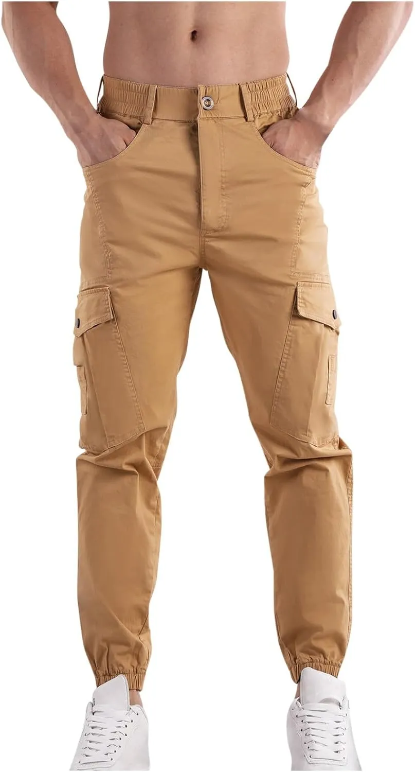 Men's Joggers Casual Lightweight Active Athletic Workout Pants Slim Fit Sports Casual Trendy Pants with Pocket