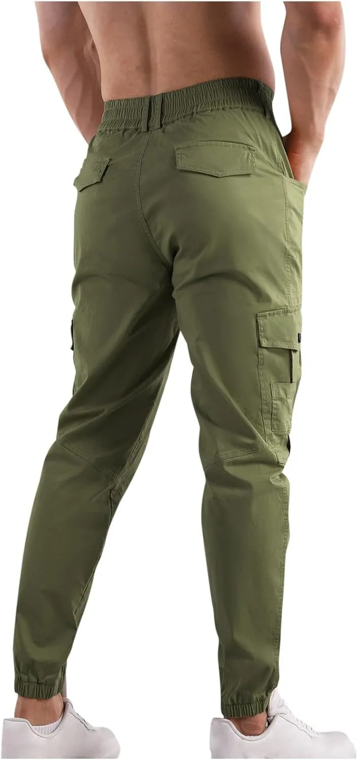 Men's Joggers Casual Lightweight Active Athletic Workout Pants Slim Fit Sports Casual Trendy Pants with Pocket