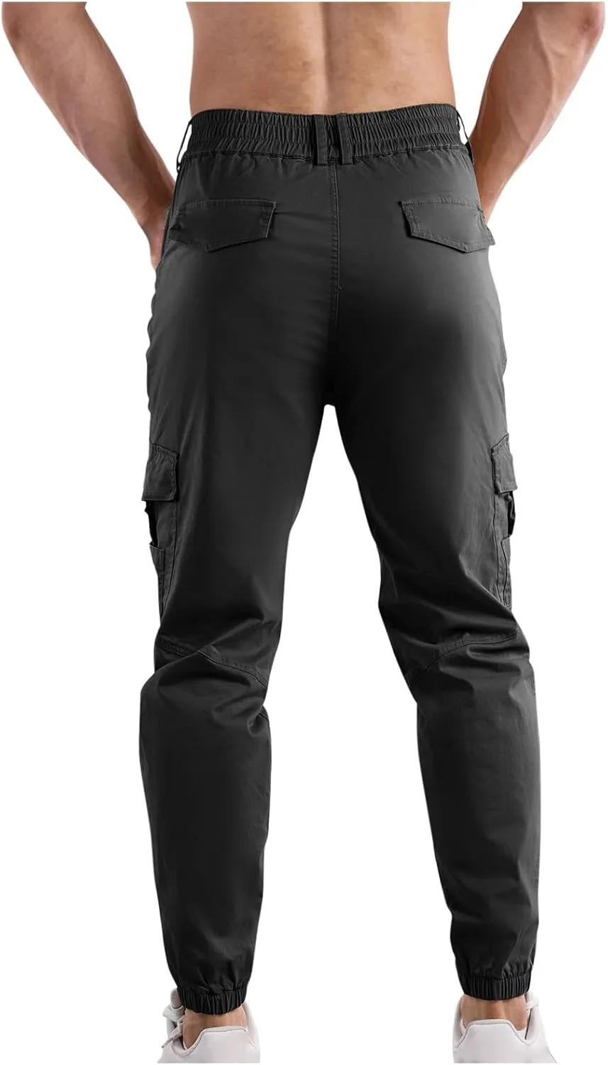 Men's Joggers Casual Lightweight Active Athletic Workout Pants Slim Fit Sports Casual Trendy Pants with Pocket