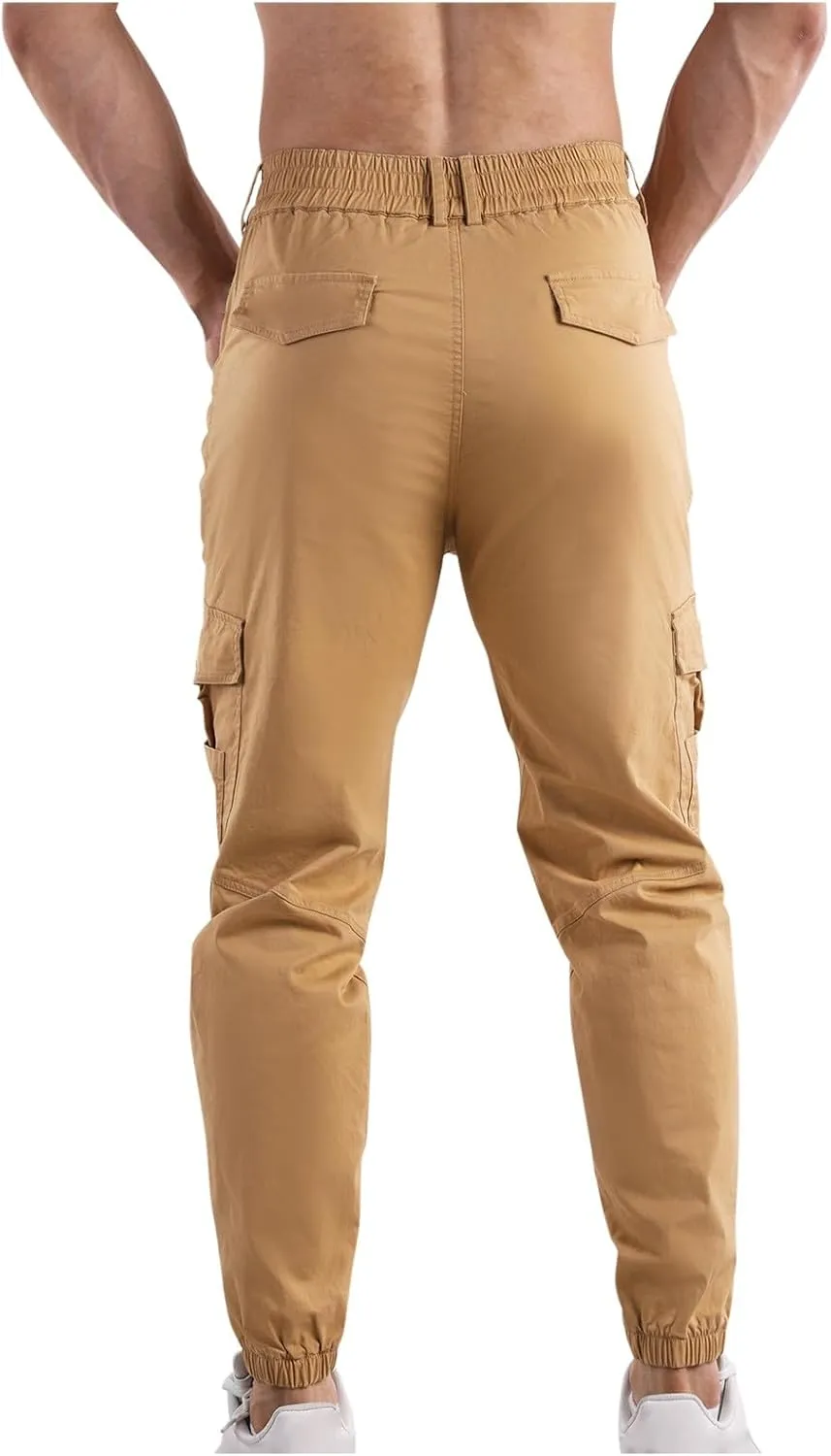 Men's Joggers Casual Lightweight Active Athletic Workout Pants Slim Fit Sports Casual Trendy Pants with Pocket