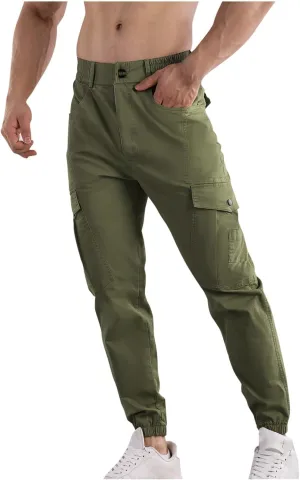 Men's Joggers Casual Lightweight Active Athletic Workout Pants Slim Fit Sports Casual Trendy Pants with Pocket