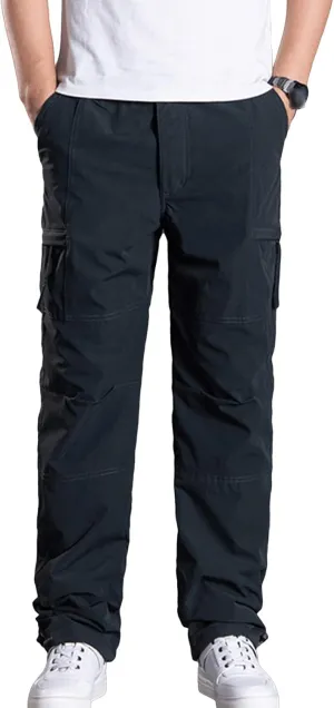 Mens Pants Cargo Joggers Sweatpants Fashion Casual Stretch Athletic Pant Slim Fit Chino Trousers with Pockets