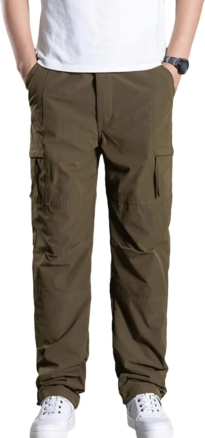 Mens Pants Cargo Joggers Sweatpants Fashion Casual Stretch Athletic Pant Slim Fit Chino Trousers with Pockets