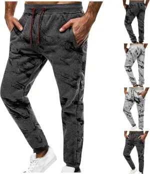 Men's Pants Fashion Casual Printed Drawstring Elastic Waist Joggers Trendy 2025 Sports Lightweight Slim Fit Pants