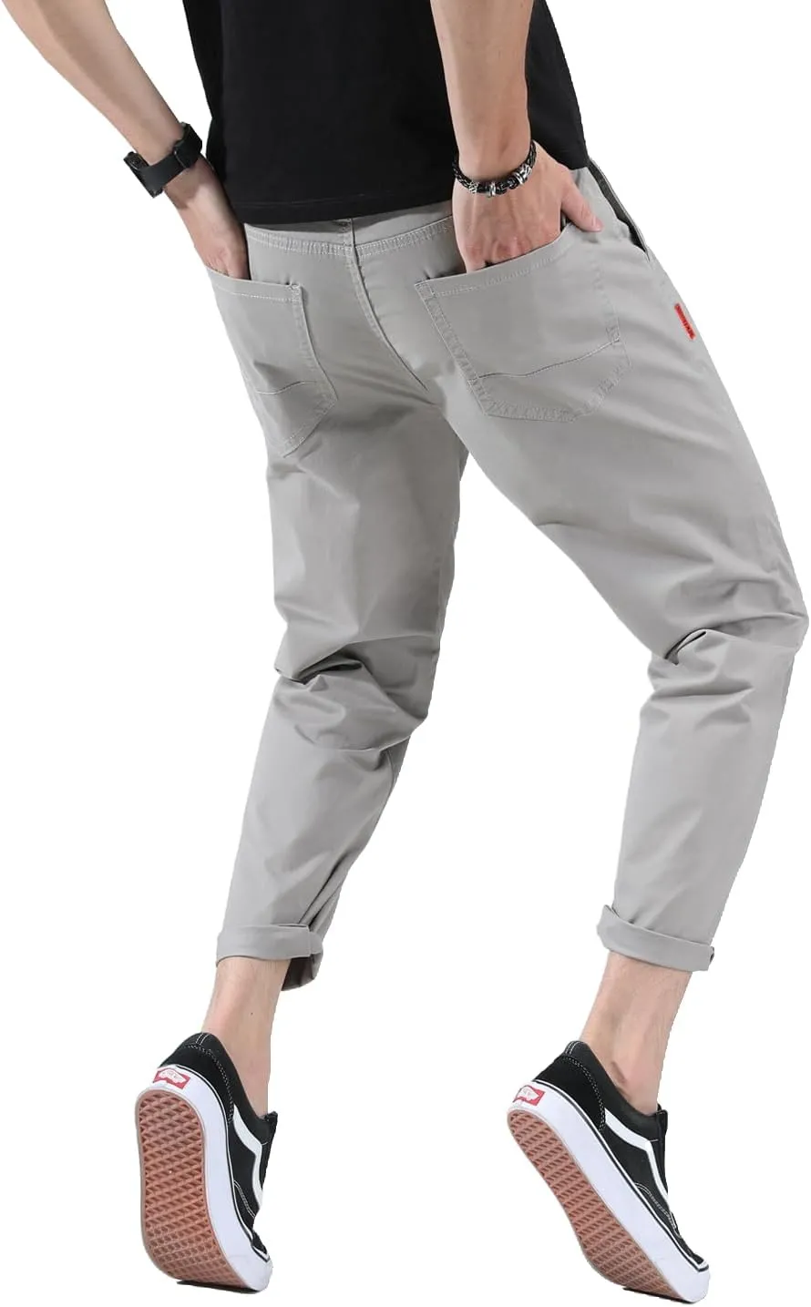 Men's Slim-Fit Casual Stretch Flat Front Khaki Pant Standard and Big & Tall Sizes Chino Pant