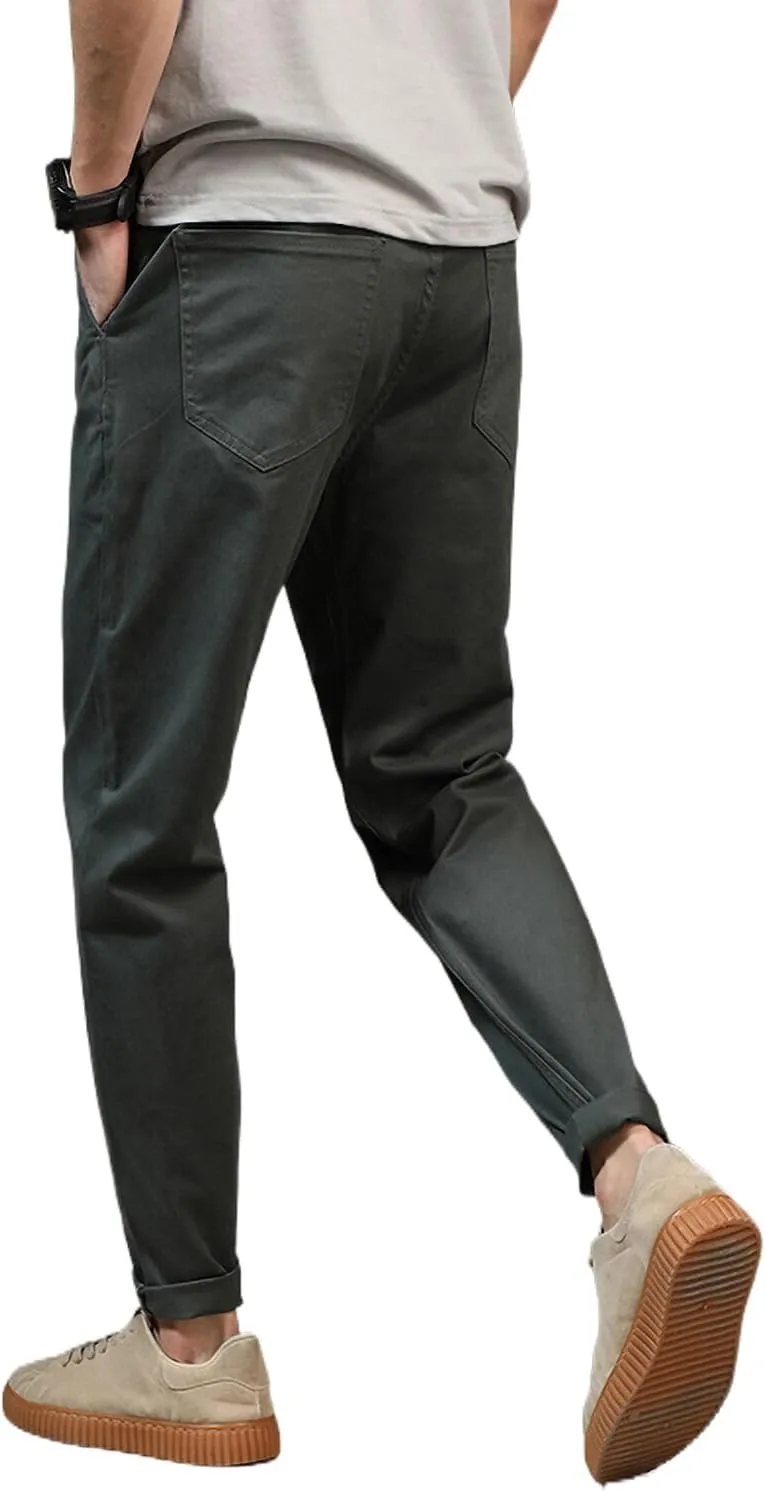 Men's Slim-Fit Casual Stretch Flat Front Khaki Pant Standard and Big & Tall Sizes Chino Pant