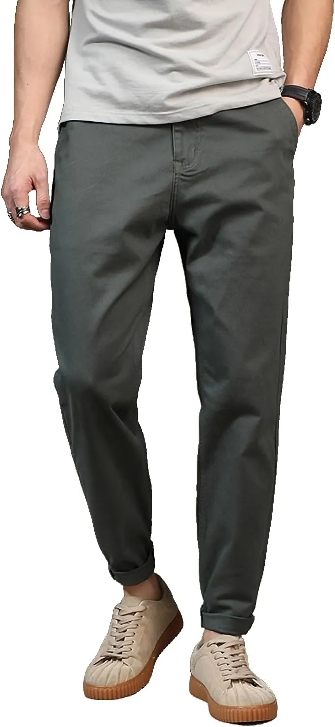 Men's Slim-Fit Casual Stretch Flat Front Khaki Pant Standard and Big & Tall Sizes Chino Pant