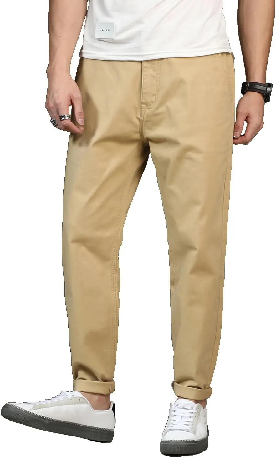 Men's Slim-Fit Casual Stretch Flat Front Khaki Pant Standard and Big & Tall Sizes Chino Pant