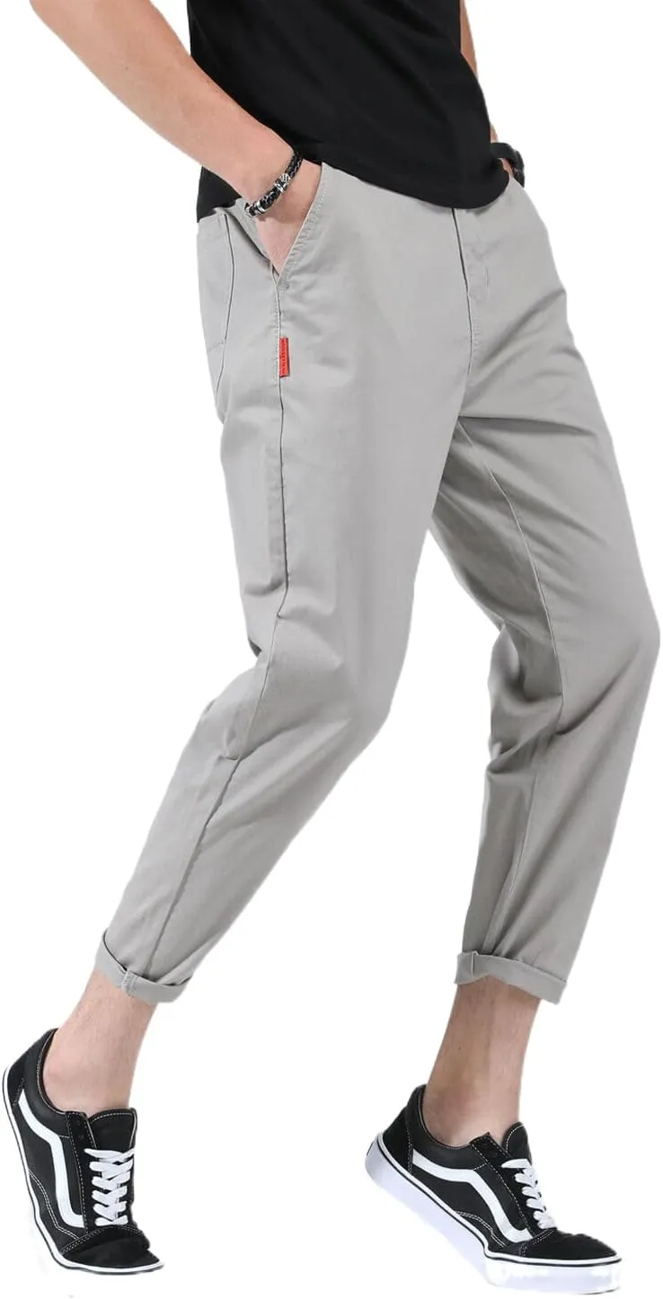 Men's Slim-Fit Casual Stretch Flat Front Khaki Pant Standard and Big & Tall Sizes Chino Pant