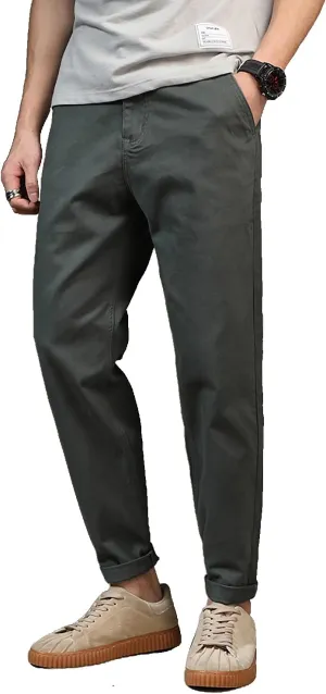 Men's Slim-Fit Casual Stretch Flat Front Khaki Pant Standard and Big & Tall Sizes Chino Pant