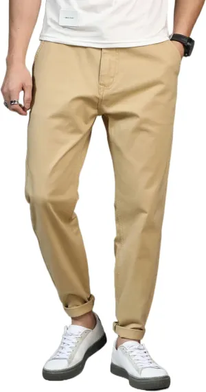 Men's Slim-Fit Casual Stretch Flat Front Khaki Pant Standard and Big & Tall Sizes Chino Pant